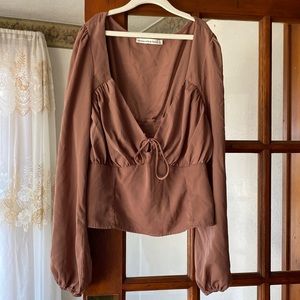 Abercrombie & Fitch dusty mauve top